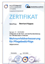 Bernhard Kappes Zertifikat